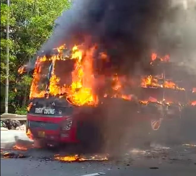 40 passengers survive as sleeper bus catches fire in capital